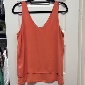 Elegant Coral Sleeveless Top